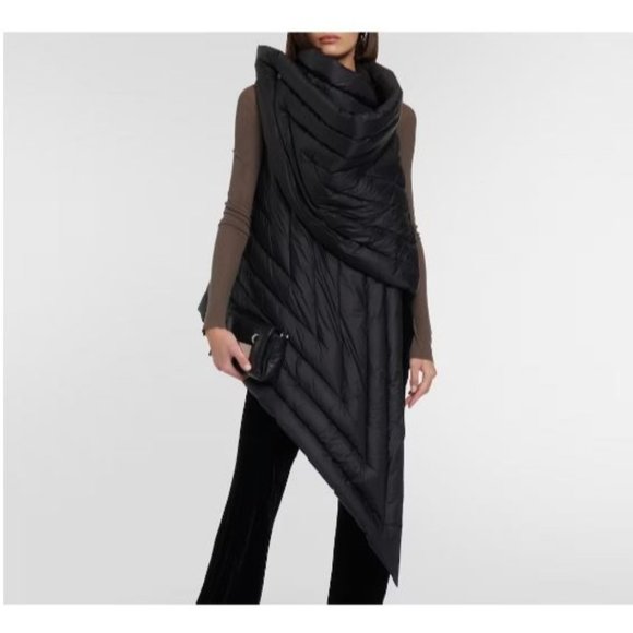 Rick Owens Gleam Vest Womens 4 Down Feather Black Puffer Retail $1225 - Picture 1 of 10